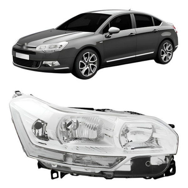Farol Citroen C5 2008 2009 2010 2011 2012 Elétrico Sem Moto Direito/passageiro