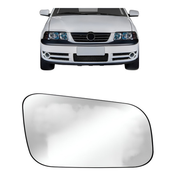 Lente Espelho Retrovisor Gol G3 1999 2000 01 02 2003 Prata