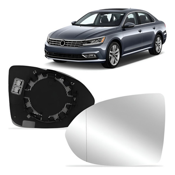 Lente Retrovisor C/ Aqueci. C/ Divisor Foco Passat 16 A 2020