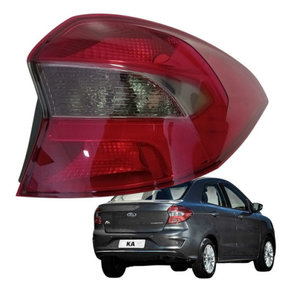 Lanterna Traseira Ford Ka+ Sedan 2019 A 2021 Fume Escuro