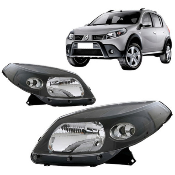 Par Farol Sandero 2008 2009 2010 2011 Máscara Negra Promoç