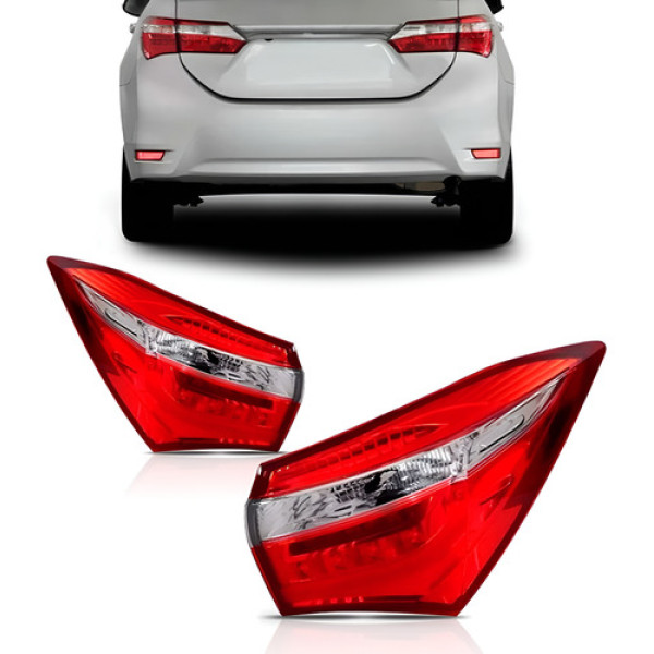 Lanterna Traseira Corolla 2014 2015 2016 Canto Com Led