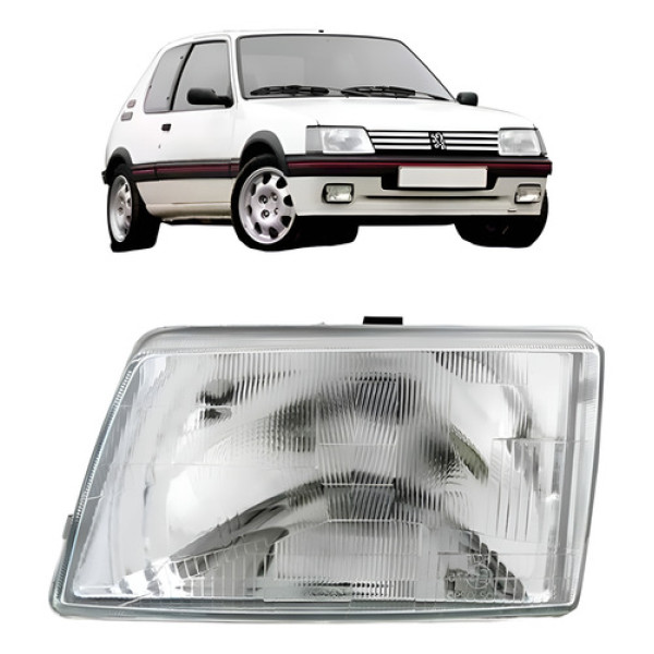 Farol Para Peugeot 205 1983 84 85 86 87 88 89 90 91 92