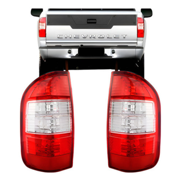 Par Lanterna Traseira S10 2001 A 2009 Cristal