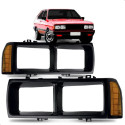 Moldura Farol Passat 1983 A 1988 Foco Duplo Preto