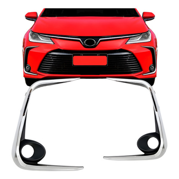 Par Moldura Lateral Parachoque Dianteiro Corolla  2020 2021