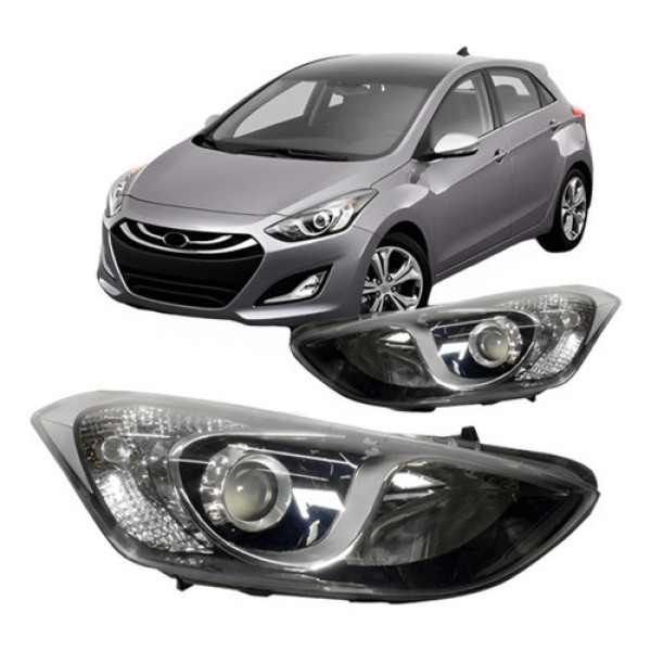 Par Farol I30 2013 A 2016 Eletrico C Motor S Entrada Xenom