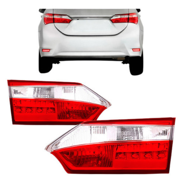 Par Lanterna Traseira Com Led Mala Corolla 2014 2015 16 2017