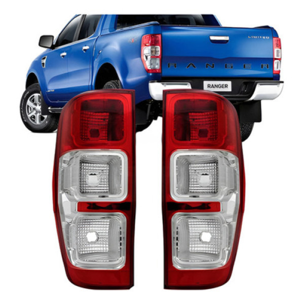 Par Lanterna Traseira Ranger 2013 2014 2015 2016 Bicolor