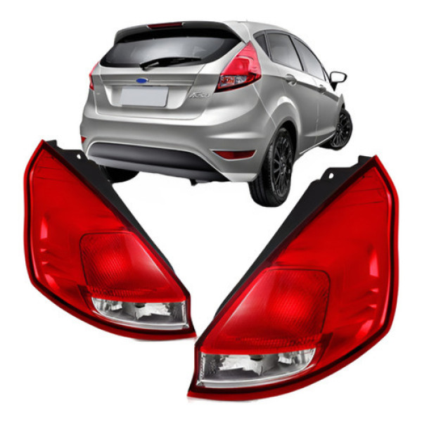 Par Lanterna Traseira New Fiesta Hatch 2011 2012 2013