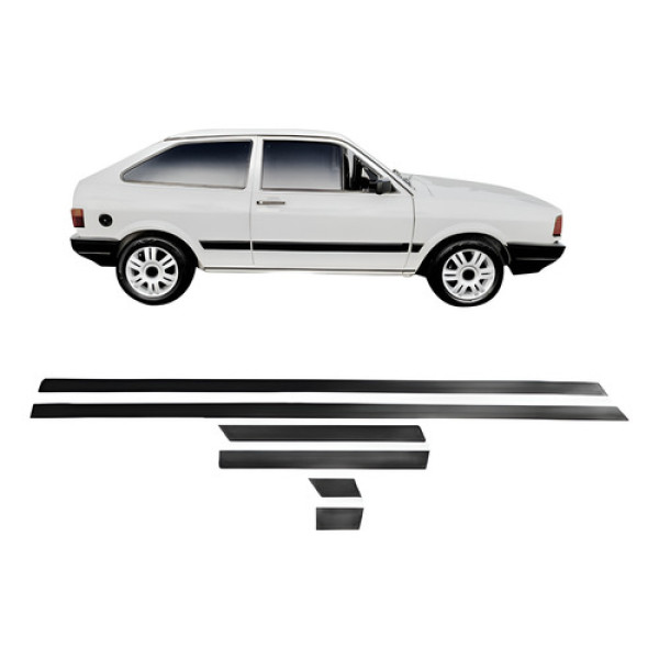 Friso Lateral Gol Cl 1987 88 89 90 91 92 93 1994 6pcs Preto