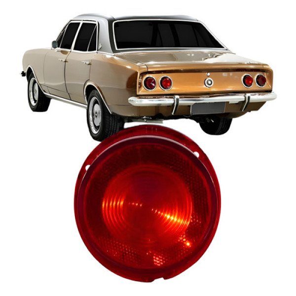 Lente Lanterna Traseira Opala 1970 A 1979 Sem Ré Plástico