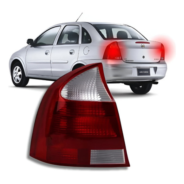 Lanterna Traseira Ré Branca Gm Corsa Sedan 2003/12 Esquerdo Esquerdo/motorista Vermelha