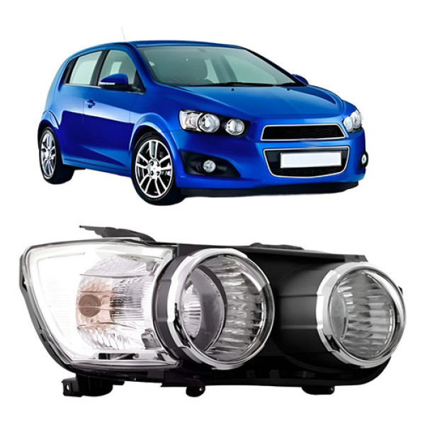 Farol Sonic 2012 2013 2014 Anel Cromado