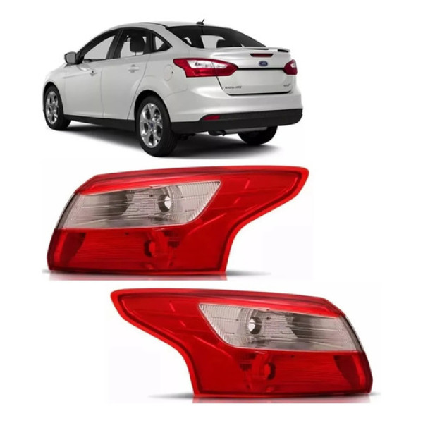 Par Lanterna Traseira Ford Focus Sedan 2014 2015 Canto