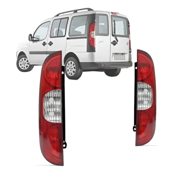 Lanterna Traseira Doblo 2009/2021 Fiorino 2014/2016 Bicolor