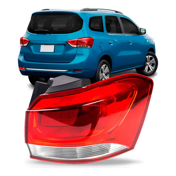 Sinaleira Traseira Spin 19/21 Canto Cristal Borda Vermelha