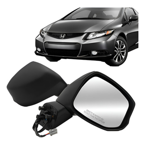 Retrovisor Civic 2012 2013 2014 2015 2016 Elétrico Sem Pisca