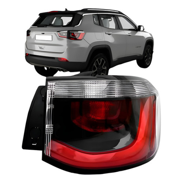 Lanterna Traseira Compass 2017 2018 Canto Com Led