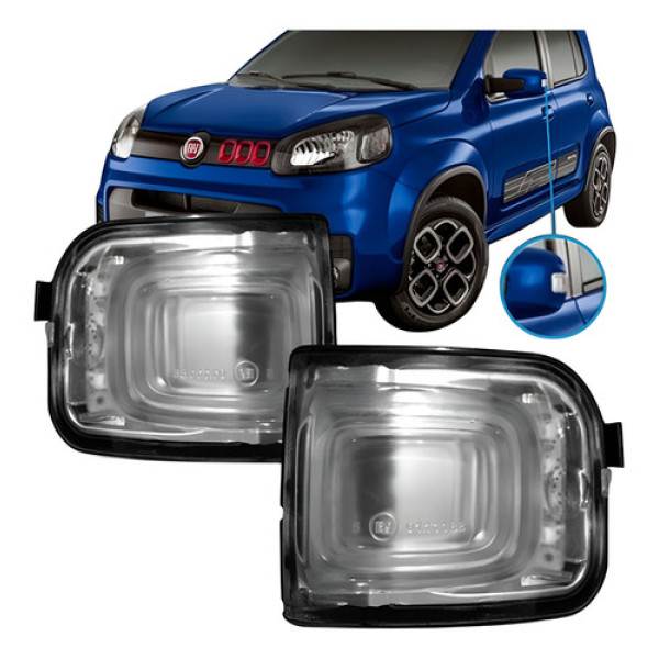 Par Pisca Seta Retrovisor Uno 2011 2012 2013 2014 C/garantia