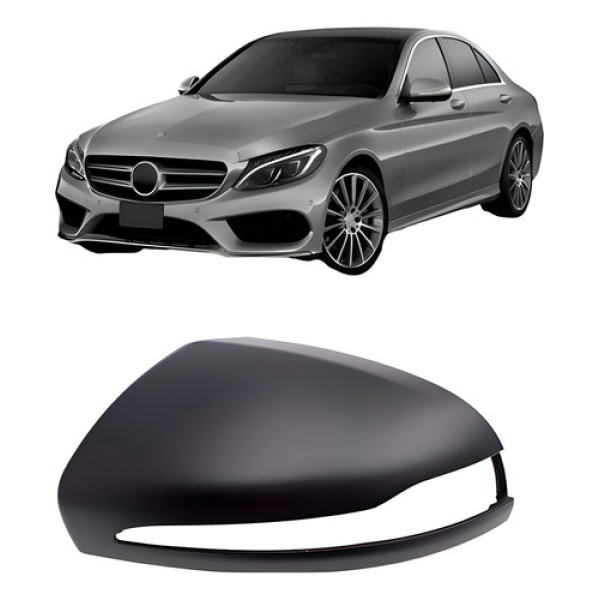Capa Retrovisor C180 C200 C250 C300 2015 A 2018 Com Furo