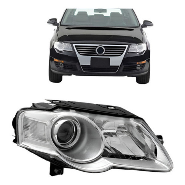 Farol Passat 2008 2009 2010 2011 Eletrico Com Motor Cromado