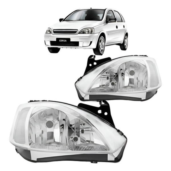 Farolete Corsa Montana 2003 2004 2005 06 2007 Cromado Manual