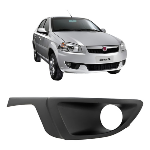 Tela Moldura Milha Auxiliar Siena 2012 2013 2014 Com Furo