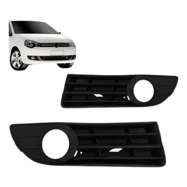 Par Moldura Milha Polo 07 2008 09 2010 2011 Com Furo Oferta