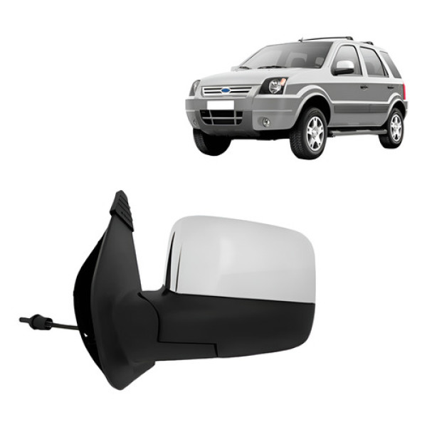 Retrovisor Ecosport 2003 2004 A 2008 2009 Cromado Controle