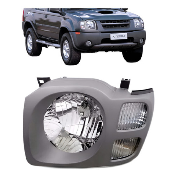 Farol Xterra 2003 2004 2005 2006 Moldura Cinza Mega Desconto