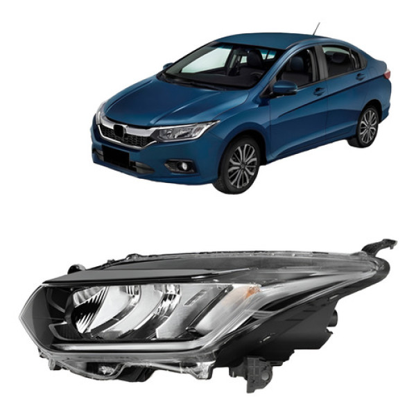 Farol Para Honda City 2018 2019 2020 2021 Com Led