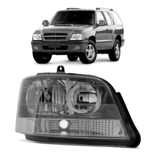 Farol S10 Blazer 2001 02 03 04 05 06 07 08 09 10 2011 Cinza
