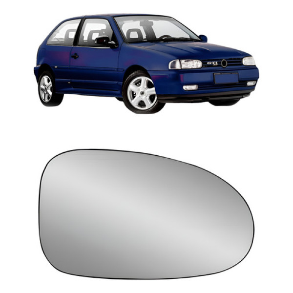 Lente Espelho Retrovisor Gol 1995 1996 1997 1998 1999 Prata