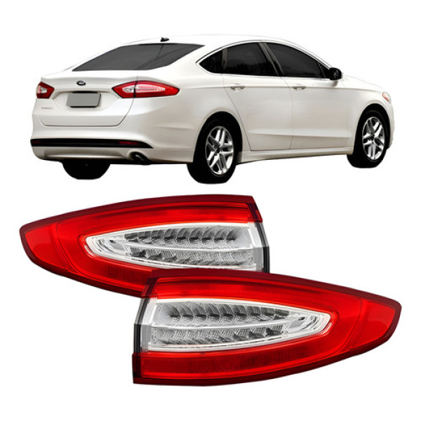 Lanterna Traseira Para Ford Fusion 2014 2015 2016 Led Canto