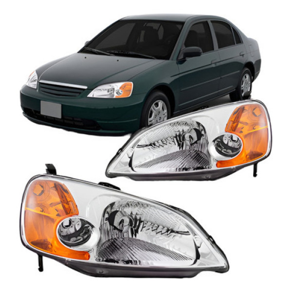 Par Farol Civic 2001 2002 2003 Elétrico Modelo Original