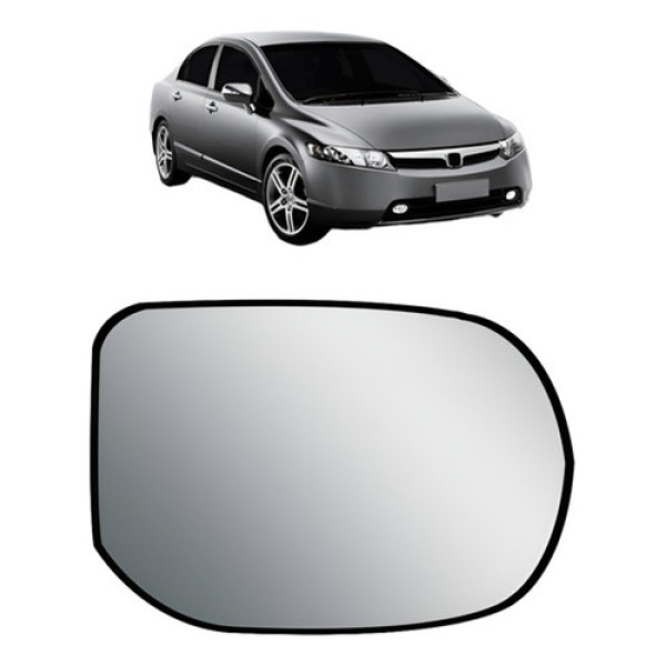 Lente Do Retrovisor New Civic 2006 07 08 09 10 2011 Com Base
