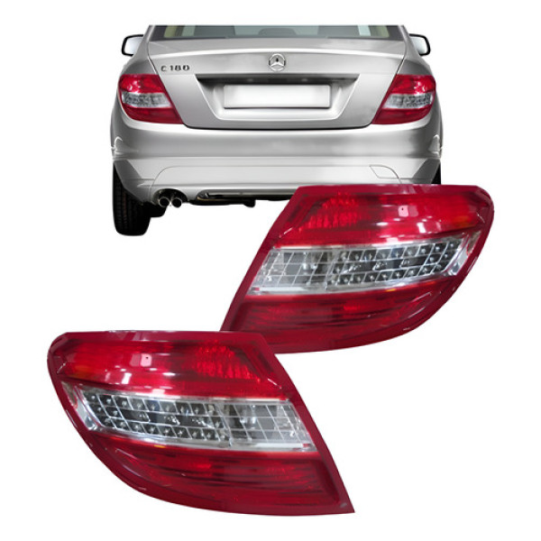Lanterna Mercedes C180 Com Led 2012 2013 2014 Sedan