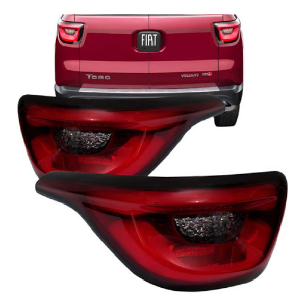 Lanterna Traseira Fiat Toro 2016 2017 2018 Com Led