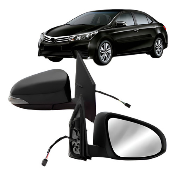 Par Retrovisor Elétrico Corolla 14 A 2019 Retrátil C/ Pisc