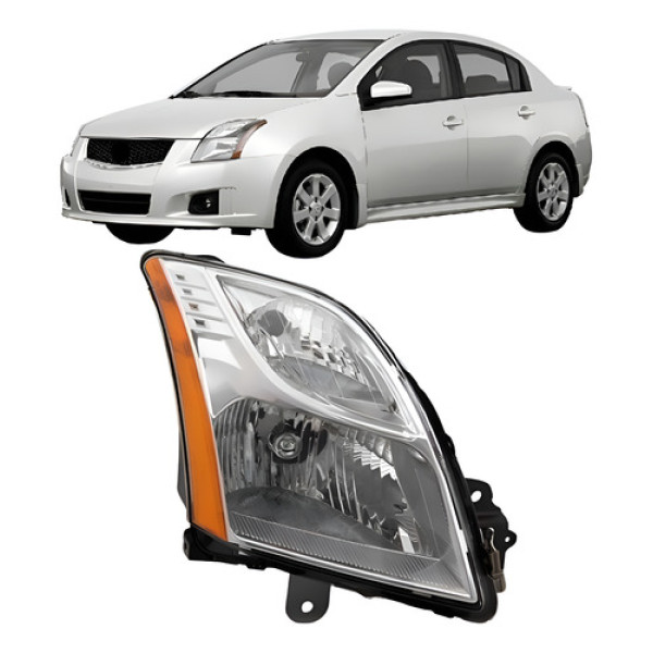 Farol Cromado Sentra 2010 A 2013
