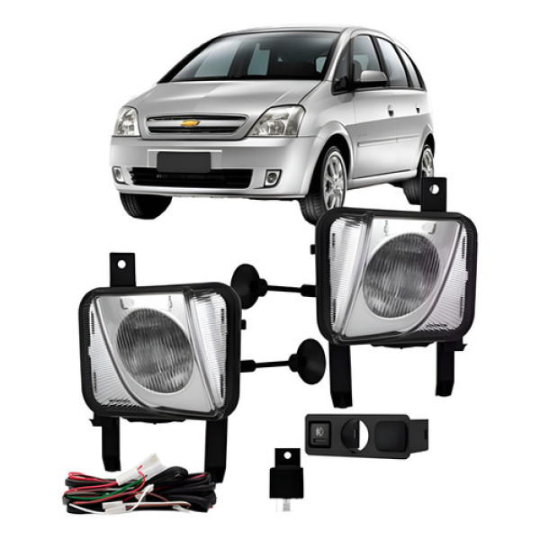 Kit Farol Milha Neblina Corsa 2003 À 2012 Meriva Montana Transparente