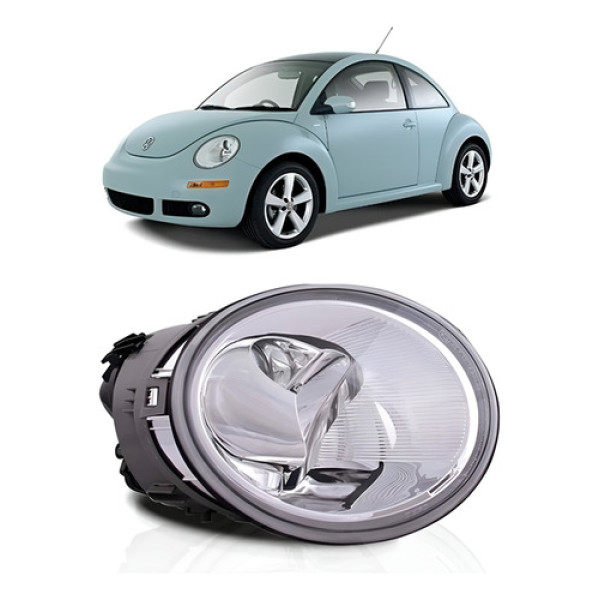 Farol New Beetle 1998 99 00 01 02/2005 Eletrico Sem Motor