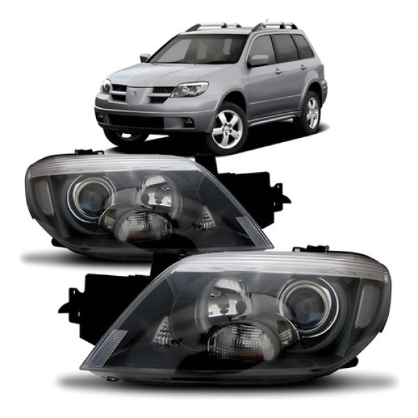 Farol Airtrek 2004 2005 2006 2007 08 Mascara Negra Promoção