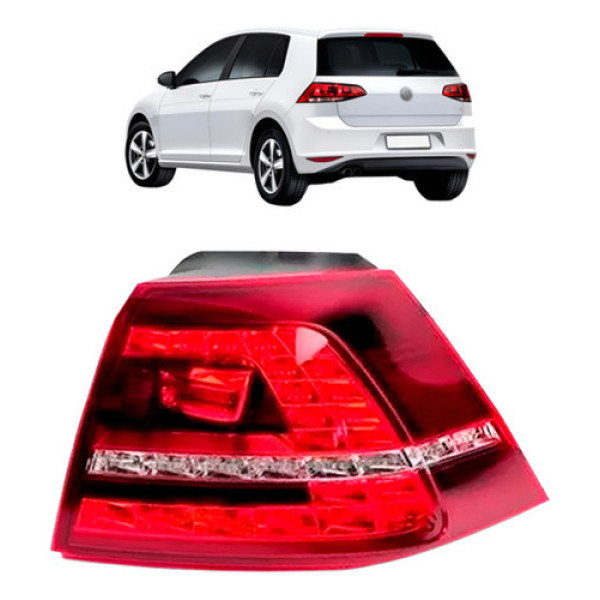 Lanterna Traseira Golf 2014 2015 2016 2017 Com Led Canto