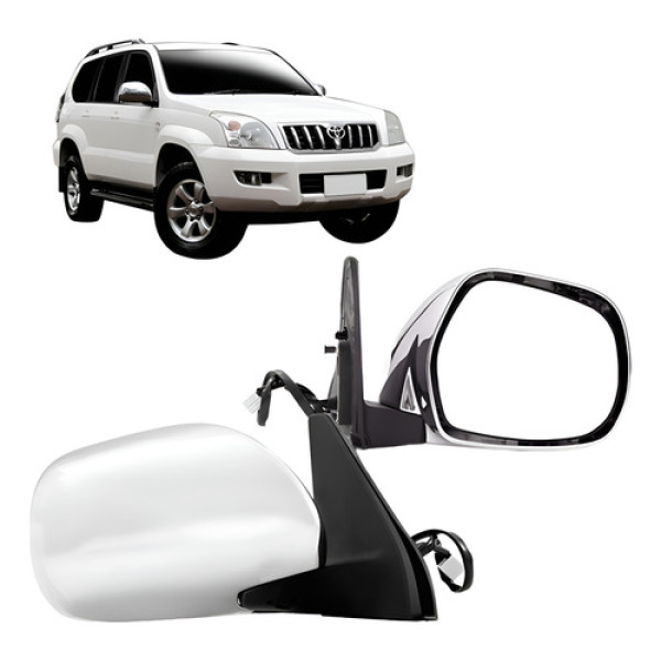 Par Retrovisor Prado 2004 A 2010 Retratil Eletrico Cromado