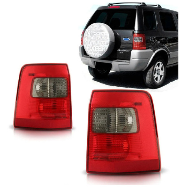 Par Lanterna Traseira Ford Ecosport 2003 04 05 06 2007 Fume
