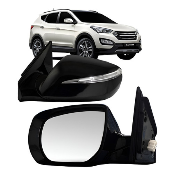 Espelho Retrovisor Santa Fe 14/2018 Retrátil Elétrico Ofer