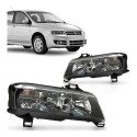 Par Farol Fiat Stilo 2007 2008 09 10 11 2012 Mascara Negra