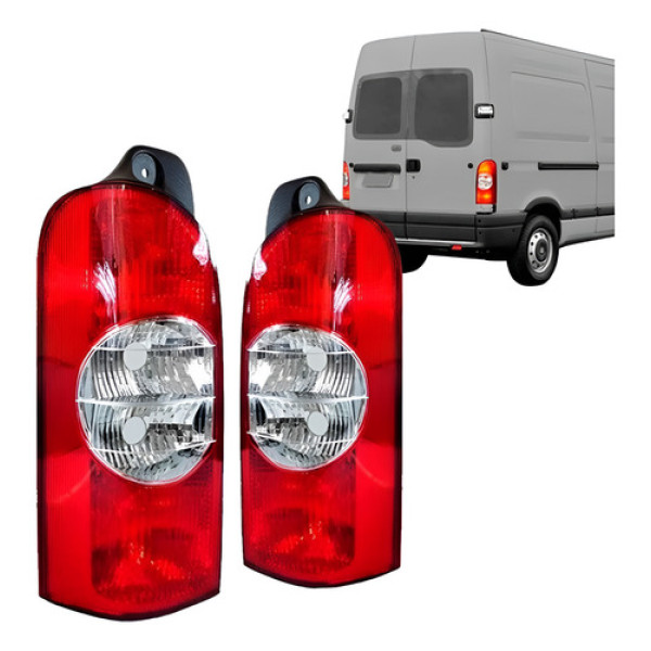 Par Lanterna Traseira Master 2007 2008 09 10 11 2012 Bicolor